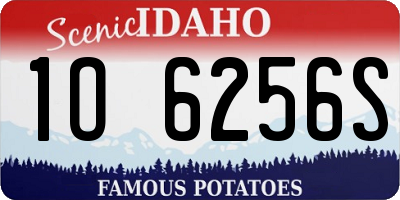 ID license plate 1O6256S
