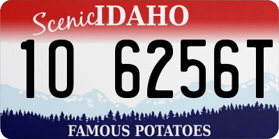 ID license plate 1O6256T