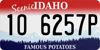 ID license plate 1O6257P