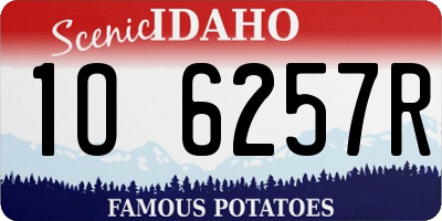 ID license plate 1O6257R