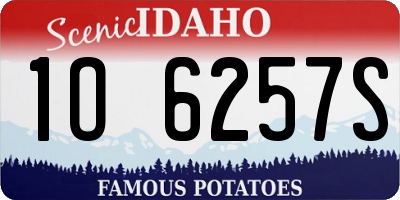 ID license plate 1O6257S
