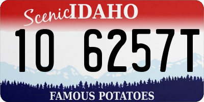 ID license plate 1O6257T