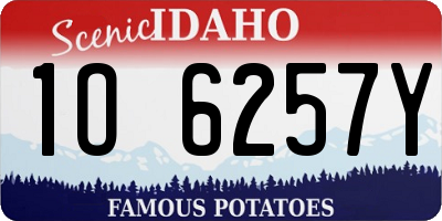 ID license plate 1O6257Y