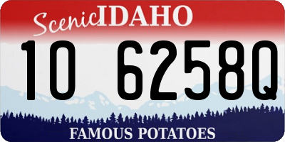 ID license plate 1O6258Q
