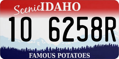 ID license plate 1O6258R
