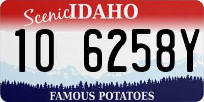 ID license plate 1O6258Y