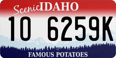 ID license plate 1O6259K
