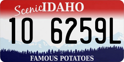 ID license plate 1O6259L