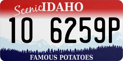 ID license plate 1O6259P