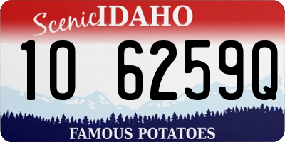 ID license plate 1O6259Q
