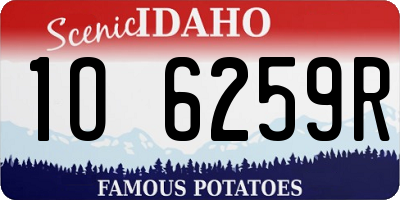 ID license plate 1O6259R