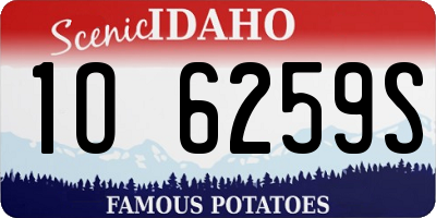 ID license plate 1O6259S
