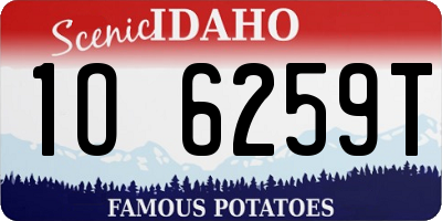 ID license plate 1O6259T