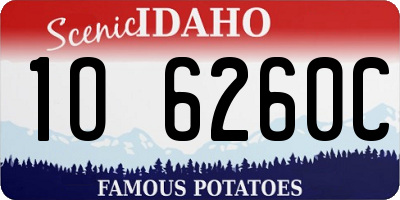 ID license plate 1O6260C