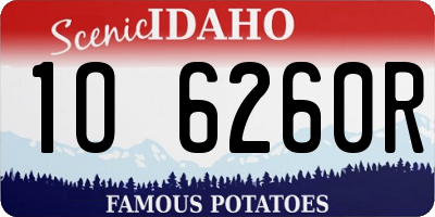 ID license plate 1O6260R