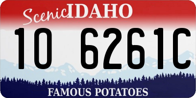 ID license plate 1O6261C
