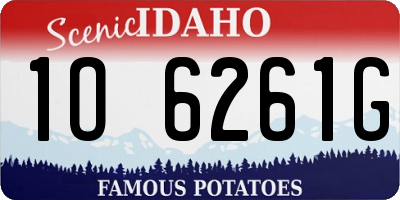 ID license plate 1O6261G