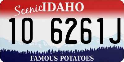 ID license plate 1O6261J