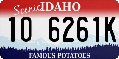 ID license plate 1O6261K