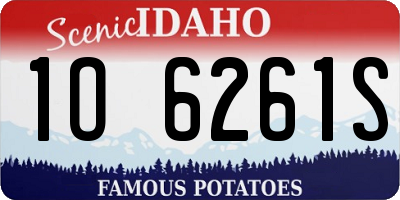 ID license plate 1O6261S