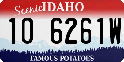ID license plate 1O6261W
