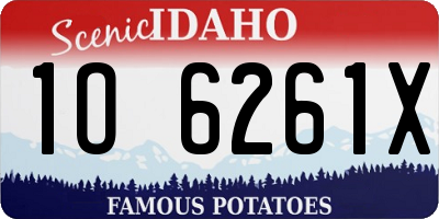 ID license plate 1O6261X