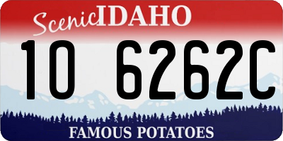 ID license plate 1O6262C
