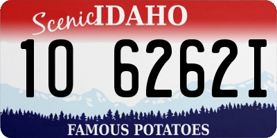 ID license plate 1O6262I