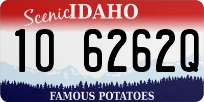 ID license plate 1O6262Q
