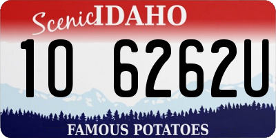 ID license plate 1O6262U