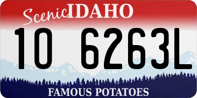 ID license plate 1O6263L