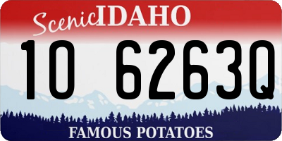 ID license plate 1O6263Q