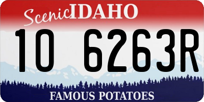 ID license plate 1O6263R