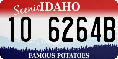 ID license plate 1O6264B