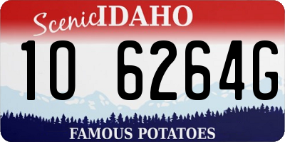 ID license plate 1O6264G