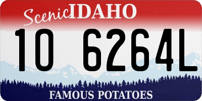 ID license plate 1O6264L