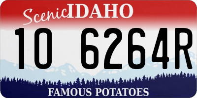 ID license plate 1O6264R