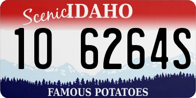 ID license plate 1O6264S