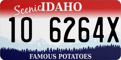 ID license plate 1O6264X