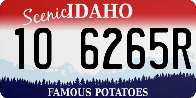 ID license plate 1O6265R