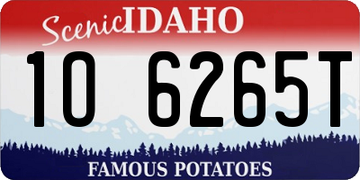 ID license plate 1O6265T