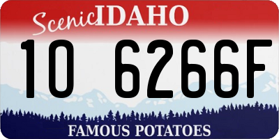 ID license plate 1O6266F