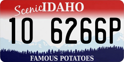 ID license plate 1O6266P