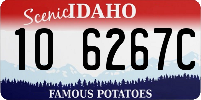 ID license plate 1O6267C