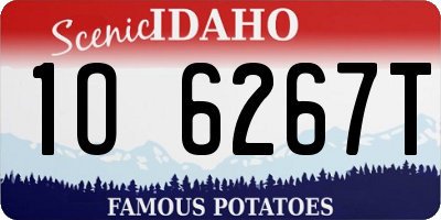 ID license plate 1O6267T