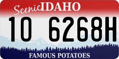 ID license plate 1O6268H