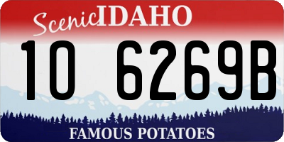 ID license plate 1O6269B