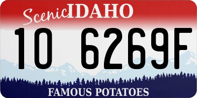 ID license plate 1O6269F