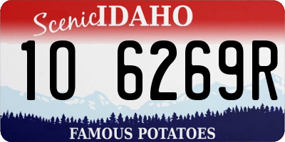 ID license plate 1O6269R