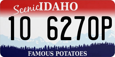 ID license plate 1O6270P
